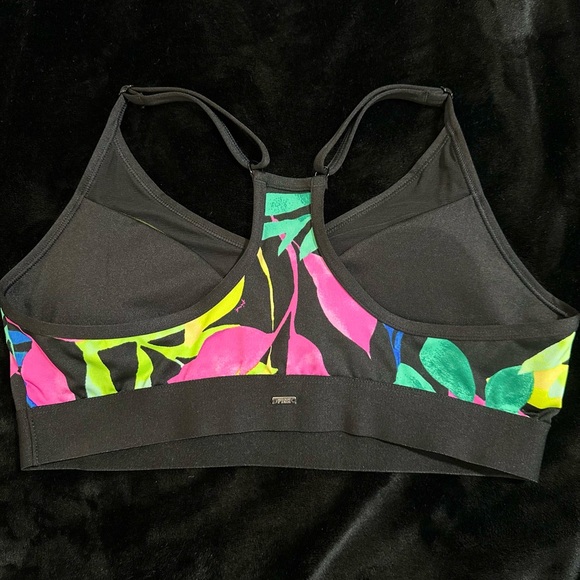 PINK ACTIVE Bright Floral Sports Bra - NEW - Size L - Picture 5 of 10